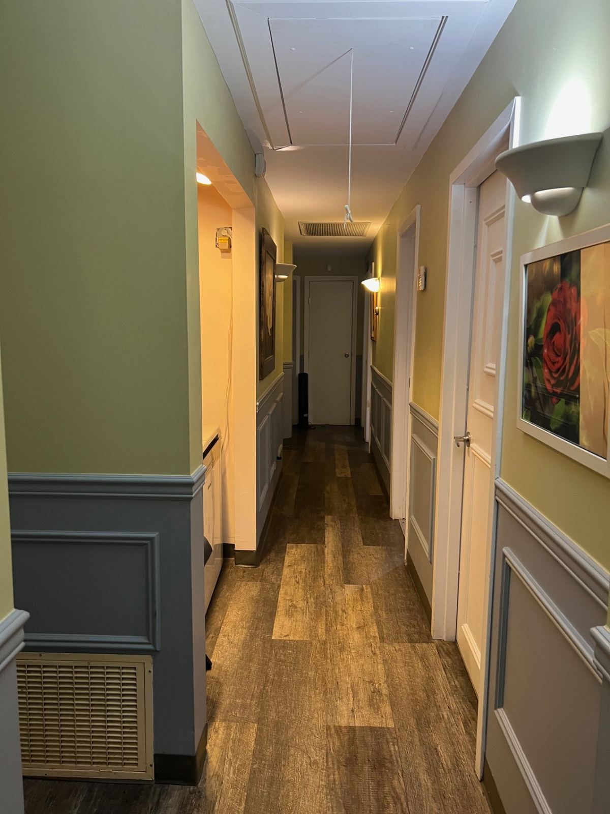 Quiet clinical corridor at NY PAPA Acupuncture in Hicksville, New York