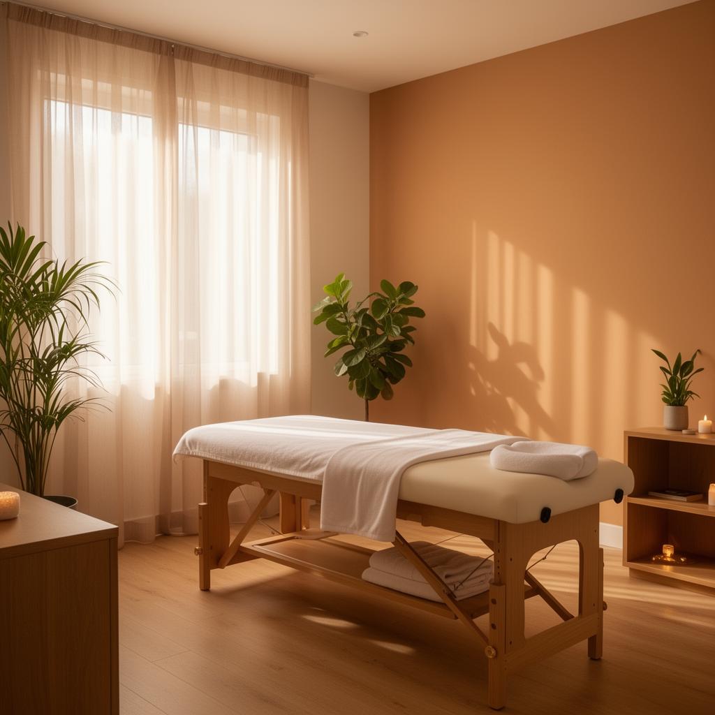 Calm, softly lit treatment room at NY PAPA Acupuncture in Hicksville, NY